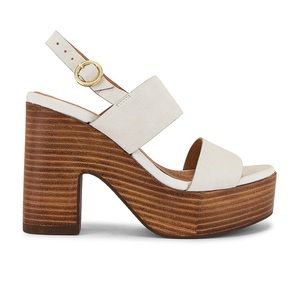 Seychelles white pleased platform sandal